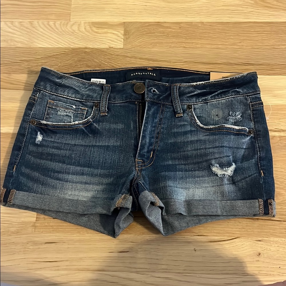 Aeropostale Women's Blue Denim Shorts
